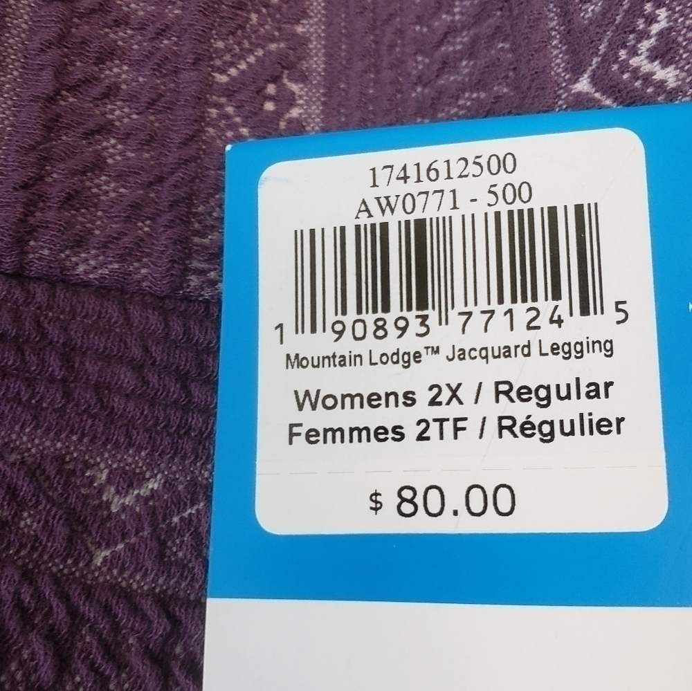 NEW! COLUMBIA plus size mtn. lodge jaquard leggings. - Picture 5 of 6